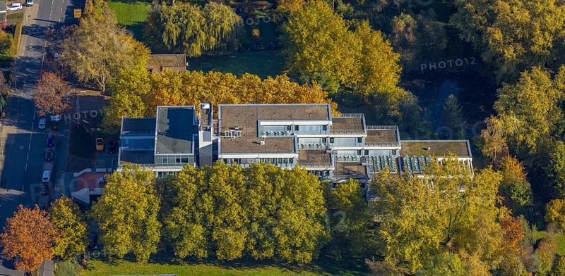 Aerial view, Hamm Regional Labour Court in the Mitte district of Hamm, Ruhr area, North Rhine-Westphalia, Germany