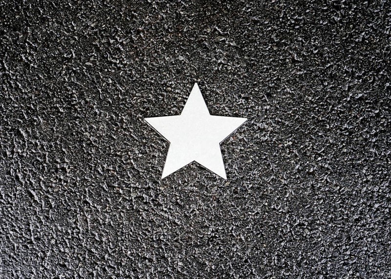 Stars on sidewalk as memorial for Nazi victims, Tilbeck Abbey, Tilbeck foundation, Havixbeck, Muensterland, North Rhine-Westphalia, Germany