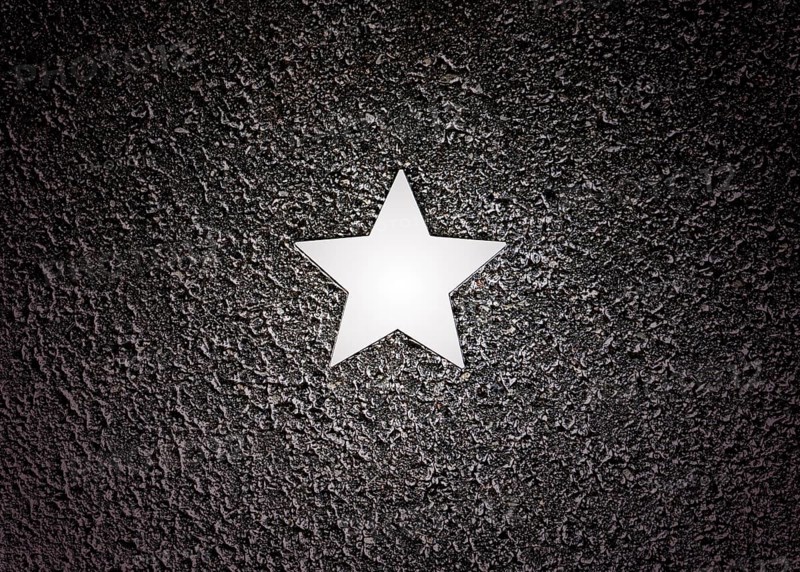 Stars on sidewalk as memorial for Nazi victims, Tilbeck Abbey, Tilbeck foundation, Havixbeck, Muensterland, North Rhine-Westphalia, Germany