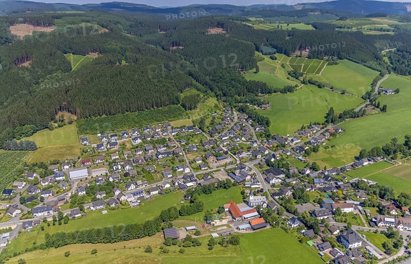Aerial view, aerial view Serkenrode, Finnentrop, Sauerland, North Rhine-Westphalia, Germany, DE, Europe, aerial photography, aerial photography, overview, bird's-eye view, overview