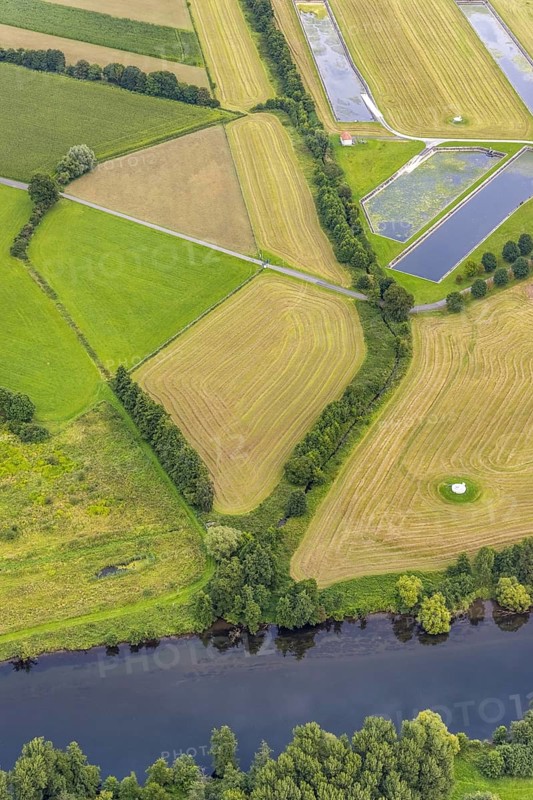 Aerial view, Hammer Waterworks Warmen at the Merschstraße in the district Warmen, Fröndenberg/Ruhr, Ruhr area, North Rhine-Westphalia, Germany, DE, Europe, Hammer Waterworks, aerial view, aerial photography, aerial photography, overview, bird's eye view, water treatment plant, water supply company, waterworks, birds-eyes view, overview, v