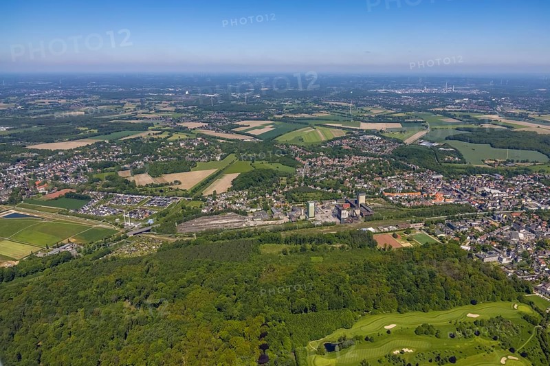 Aerial view, New Westerholt Colliery, Hassel, Gelsenkirchen, Ruhr area, North Rhine-Westphalia, Germany, DE, Europe, birds-eyes view, aerial photography, aerial photography, overview, overview, bird's eye view