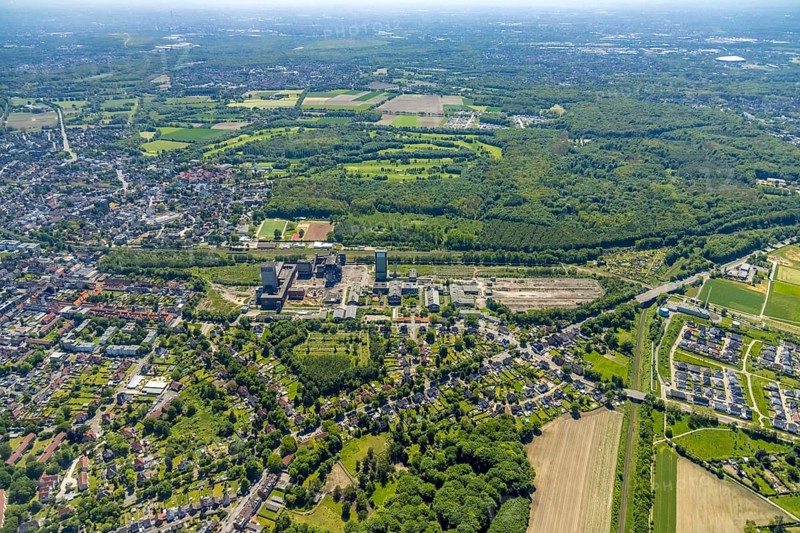 Aerial view, New Westerholt Colliery, Hassel, Gelsenkirchen, Ruhr area, North Rhine-Westphalia, Germany, DE, Europe, birds-eyes view, aerial photography, aerial photography, overview, overview, bird's eye view