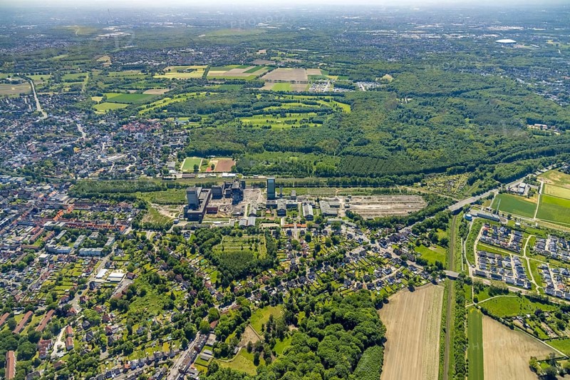 Aerial view, New Westerholt Colliery, Hassel, Gelsenkirchen, Ruhr area, North Rhine-Westphalia, Germany, DE, Europe, birds-eyes view, aerial photography, aerial photography, overview, overview, bird's eye view