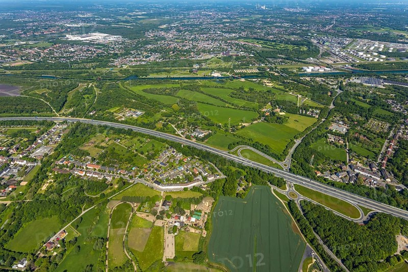 Aerial view, industrial park Nordstern, Nordsternpark, Heßler, Gelsenkirchen, Ruhr area, North Rhine-Westphalia, Germany, DE, Europe, birds-eyes view, aerial photography, aerial photography, overview, bird's eye view, commercial sites, commercial areas