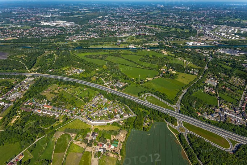 Aerial view, industrial park Nordstern, Nordsternpark, Heßler, Gelsenkirchen, Ruhr area, North Rhine-Westphalia, Germany, DE, Europe, birds-eyes view, aerial photography, aerial photography, overview, bird's eye view, commercial sites, commercial areas