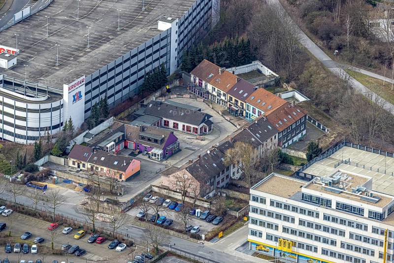 Aerial view, red light district Stahlstraße, Westviertel, Essen, Ruhr area, North Rhine-Westphalia, Germany, Bordellstraße, DE, Europe, aerial view, aerial photography, aerial photography, aerial protection, overview, bird's-eye view, overview