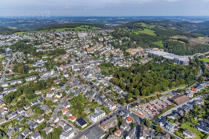 Aerial view, local view in the district Voerde in Ennepetal, Ruhr area, North Rhine-Westphalia, Germany, DE, Ennepetal, Europe, property tax, real estate, aerial view, aerial photography, aerial photography, overview, bird's-eye view, housing estate, living and living, residential area, residential buildings, quality of living, residential neighbourhood, housing estate, birds-eyes view, overview