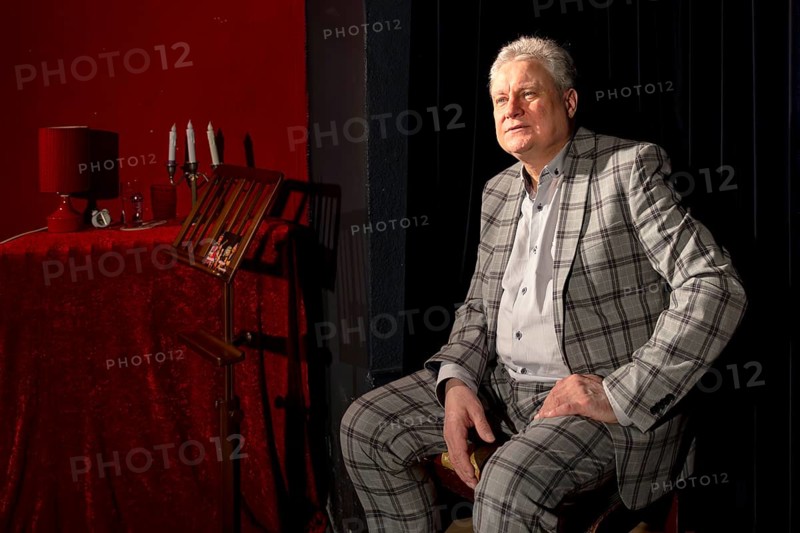 Günter Rüdiger, actor, artistic director, Zimmertheater, Steglitz, photo rehearsal Gesungenes und Gesagtes, 12.09.2025, Berlin, Germany < english> Günter Rüdiger, actor, artistic director, Zimmertheater, Steglitz, photo rehearsal of Gesungenes und Gesagtes, September 12, 2025, Berlin, Germany