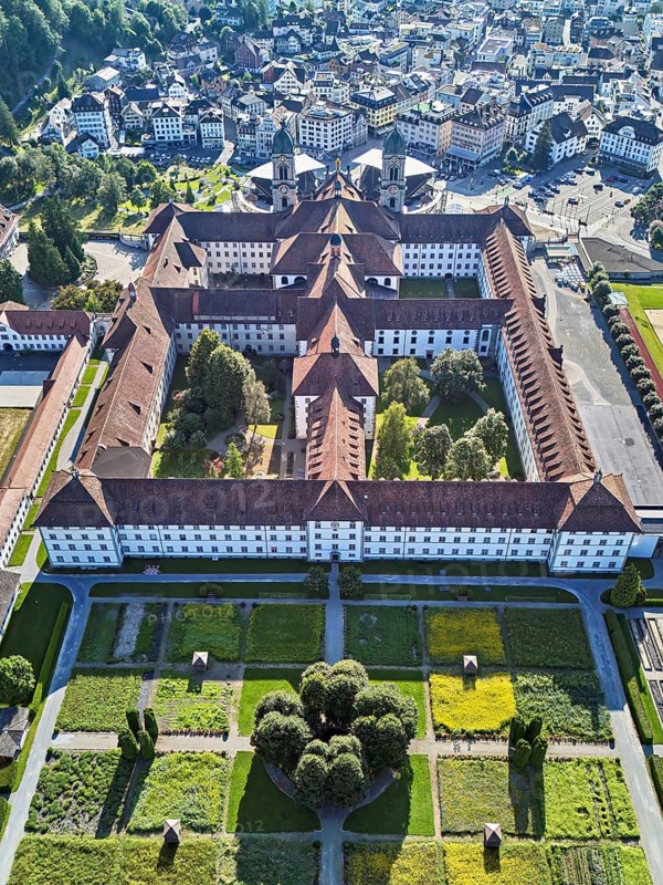 Benedictine abbey, monastery, place of pilgrimage, Einsiedeln, Canton Schwyz, Switzerland