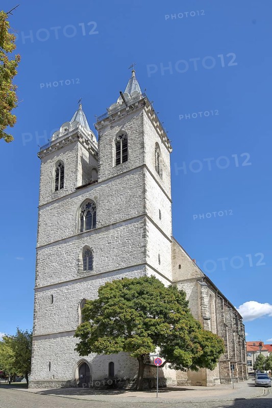 Early Gothic St Jakobi Church with twin towers, Schönebeck, Saxony-Anhalt, Germany