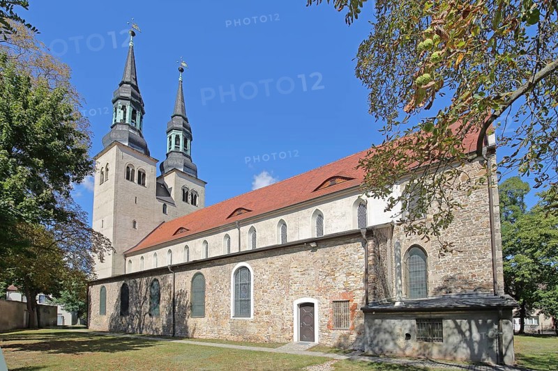 Early Gothic St Jakobi Church with twin towers, Schönebeck, Saxony-Anhalt, Germany