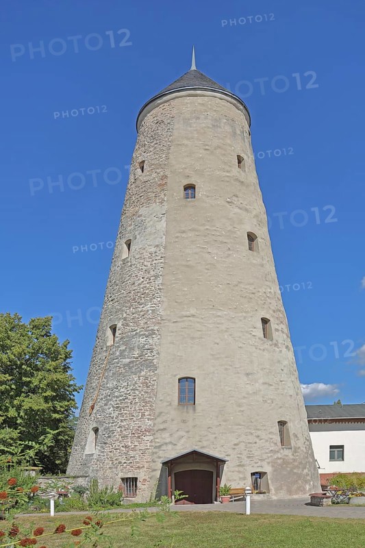 Conical brine tower built in 1776, wedge-shaped, tower, spa gardens, brine park, Bad Salzelmen, Schönebeck, Saxony-Anhalt, Germany