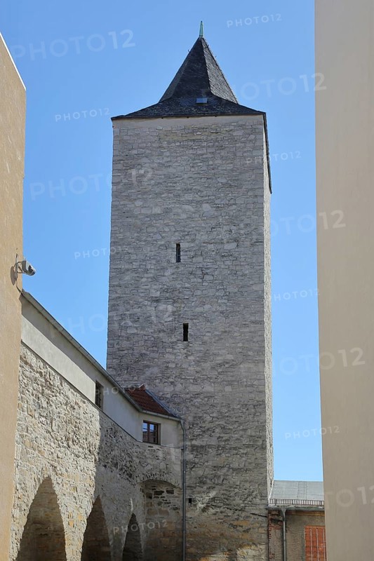 Historic witches' tower, town tower, Calbe, Saxony-Anhalt, Germany