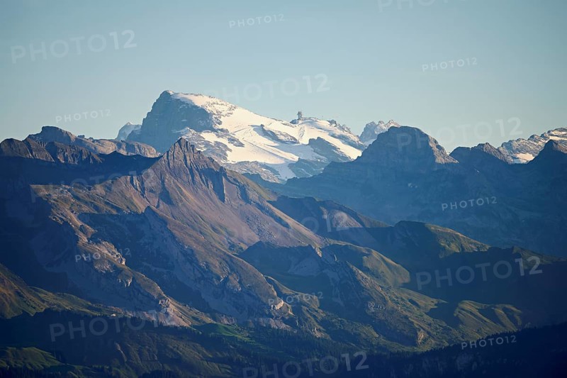 View from Rigi Kulm to the snow-covered Titlis, Engelberg, Canton Obwalden, Switzerland