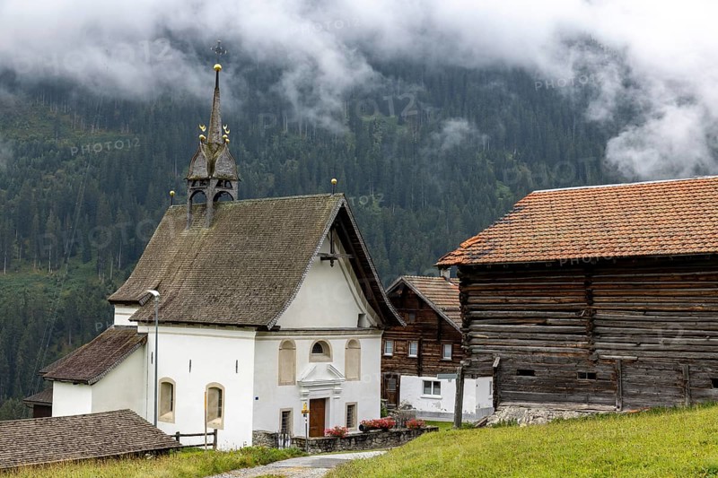 Caplutta Nossa Dunna de la Naiv, chapel Sta. Maria zum Schnee, Zarcuns, Sedrun, Tujetsch, Surselva, Graubünden, Switzerland