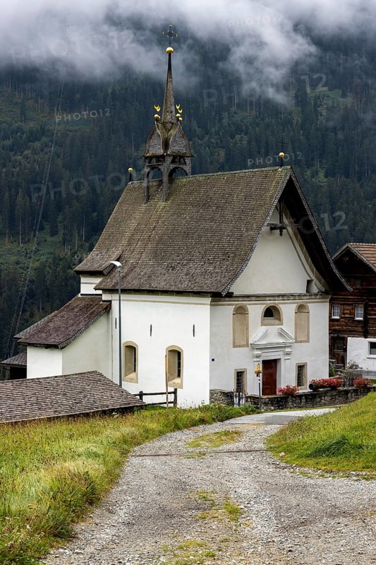 Caplutta Nossa Dunna de la Naiv, chapel Sta. Maria zum Schnee, Zarcuns, Sedrun, Tujetsch, Surselva, Graubünden, Switzerland