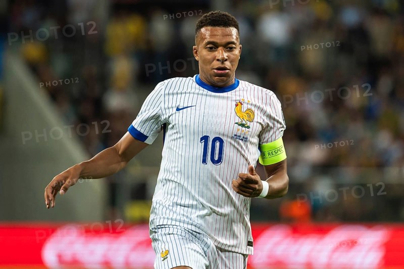 WROCLAW, POLAND - SEPTEMBER 5, 2025: Qualifications for FIFA 2026. Football match Ukraine vs France 0:2. Mbappe Kylian captain