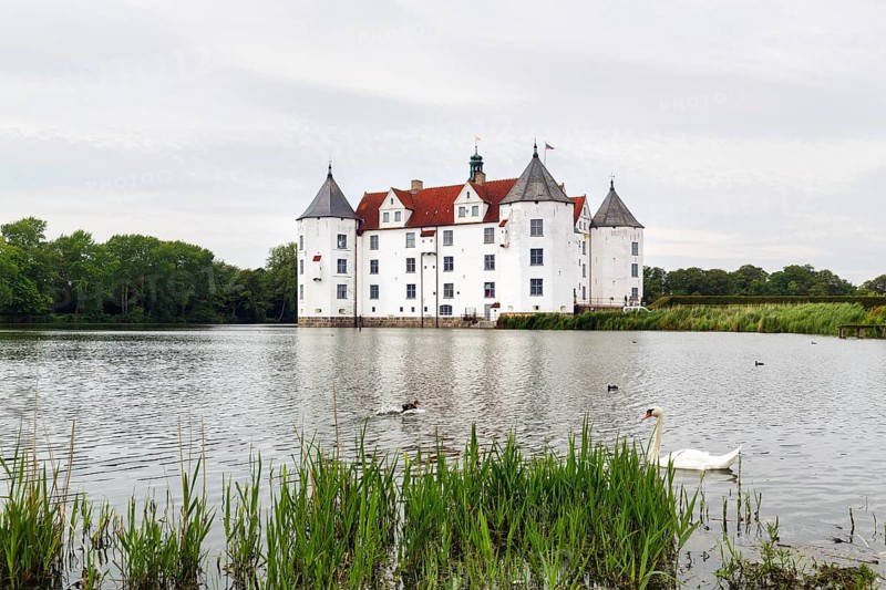 Glücksburg Castle, residential castle, moated castle with museum, Renaissance architecture, Glücksburg, Germany