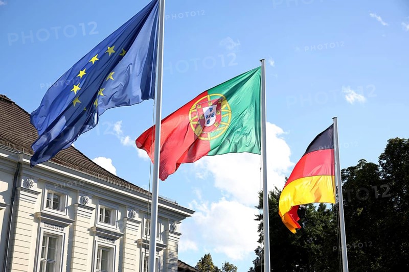 Flags: Europe, Portugal and Germany - Citizens' Festival of the Federal President, Bellevue Palace, Berlin, 12.9.25