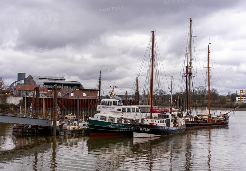 Finkenwerder cutter harbour, Hamburg, Germany