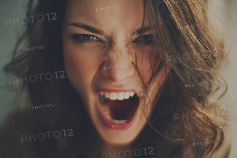 Negative emotion of anger and being displeased and frustrated, AI generated