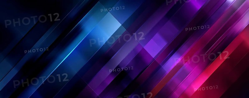 Dark blue violet purple fuchsia magenta pink red modern abstract background. Geometric s ahape. Diagonal line stripe triangle. Light glow bright shine metalic, AI generated