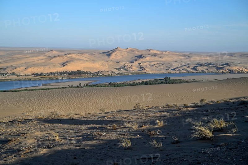 Landscape along the Oranje River, near Oranjemund, Karas Region, Namibia
