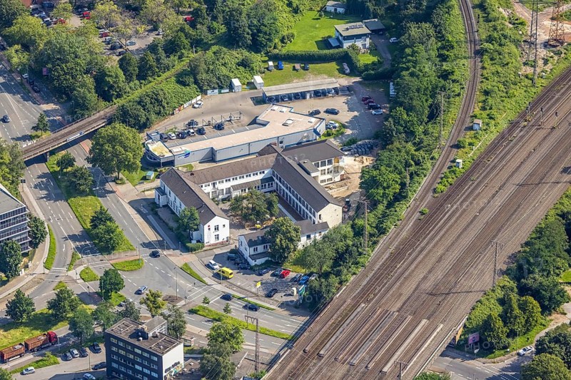 Aerial photo, Tushita Verlag, Meidericher Straße, Duissern, Duisburg, Ruhr area, North Rhine-Westphalia, Germany, DE, printing house, Europe, commercial enterprises, commercial area, commercial location, commercial use, aerial photograph, aerial photography, aerial photography, overview, publisher, bird's-eye view, birds-eyes view, overview