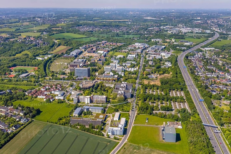 Aerial view, Dortmund University of Technology and Technology Park, construction site and new construction of chemistry practical building, Eichlinghofen, Dortmund, Ruhr area, North Rhine-Westphalia, Germany, construction work, construction, construction area, construction site, building plots, construction project, construction site, Campus North, DE, Europe, university, aerial view, aerial photography, aerial photography, new construction, Otto-cock-Straße, TU Dortmund, Dortmund University of Technology, technology centre, overview, university, bird's-eye view, bird's-eye view, overview
