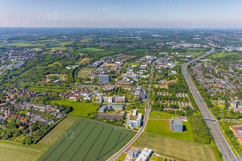 Aerial view, Dortmund University of Technology and Technology Park, construction site and new construction of chemistry practical building, Eichlinghofen, Dortmund, Ruhr area, North Rhine-Westphalia, Germany, construction work, construction, construction area, construction site, building plots, construction project, construction site, Campus North, DE, Europe, university, aerial view, aerial photography, aerial photography, new construction, Otto-cock-Straße, TU Dortmund, Dortmund University of Technology, technology centre, overview, university, bird's-eye view, bird's-eye view, overview