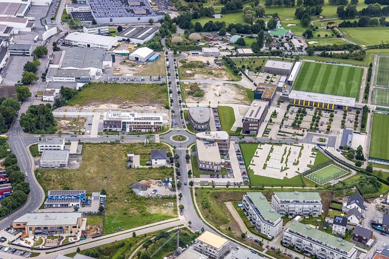 Aerial photo, Brackeler Feld, Hohenbuschei, Borussia Dortmund training ground, Brackel, Dortmund, Ruhr area, North Rhine-Westphalia, Germany, DE, Europe, birds-eyes view, aerial view, aerial photography, aerial photography, overview, overview, bird's eye view