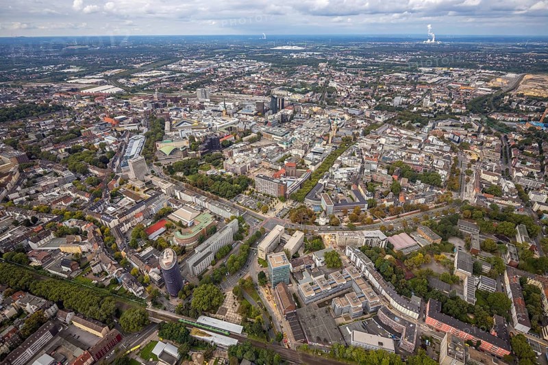 Aerial view, Wallring of the city in Dortmund, Ruhr area, North Rhine-Westphalia, Germany, City, DE, Dortmund, Europe, city centre, aerial view, aerial photography, aerial photography, townscape, city area, city centre, overview, bird's eye view, Wallstraßen, birds-eyes view, overview