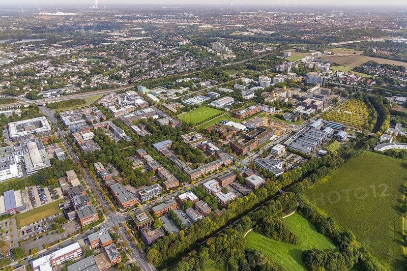 Aerial view of TZDO - TechnologieZentrumDortmund GmbH, Technische Universität Dortmund Campus Nord and construction site for the CALEDO research centre next to the Faculty of Computer Science on Otto-cock-Straße in the Eichlinghofen district of Dortmund, Ruhr area, North Rhine-Westphalia, Germany, construction work, construction area, construction site, building plots, construction, construction project, construction site, education, educational institution, Campus North, Center for Advanced Liquid-Phase Engineering Dortmund (CALEDO), DE, Dortmund, Europe, aerial view, aerial photography, aerial photography, new building, TU Dortmund, Dortmund University of Technology, overview, University of Dortmund, bird's eye view, birds-eyes view, overview