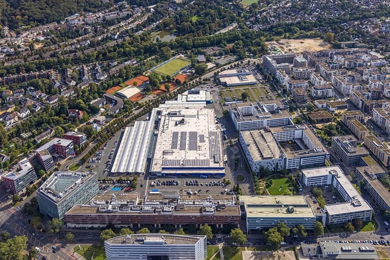 Aerial view of the future METRO campus in Düsseldorf Flingern at METROstraße 1, Flingern, Düsseldorf, Rhineland, North Rhine-Westphalia, Germany, DE, Europe, aerial photograph, birds-eyes view, aerial photography, aerial photography, overview, bird's eye view