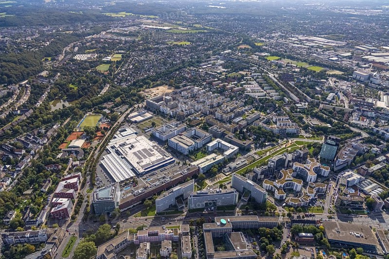 Aerial view of the future METRO campus in Düsseldorf Flingern at METROstraße 1, Flingern, Düsseldorf, Rhineland, North Rhine-Westphalia, Germany, DE, Europe, aerial photograph, birds-eyes view, aerial photography, aerial photography, overview, bird's eye view
