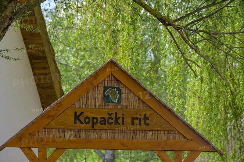 Entrance to the Kopacki Rit nature park Park, Kopacevo, Osijek-Baranja County, Croatia