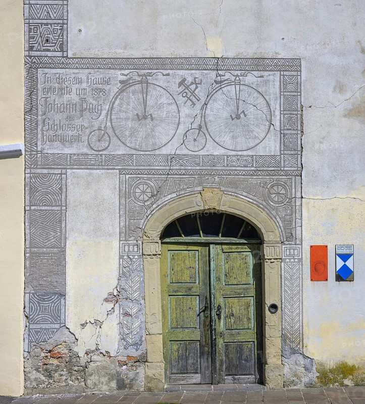 House with sgraffito for Johann Puch, Bad Radkersburg, Styria, Austria