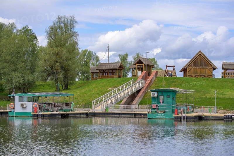 Boat landing stage in Kopacki Rit nature park Park, Kopacevo, Osijek-Baranja County, Croatia