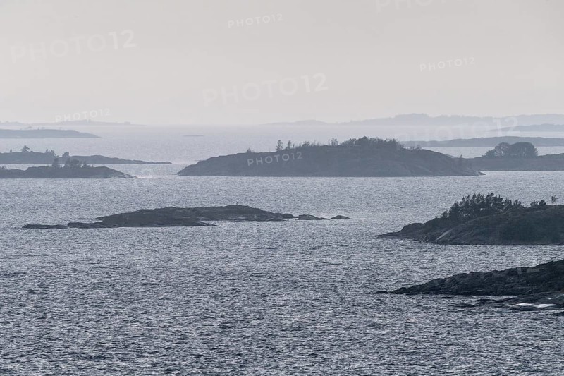Wooded archipelago, Archipelago landscape, Rainy mood, Åland, Åland Islands, Finland