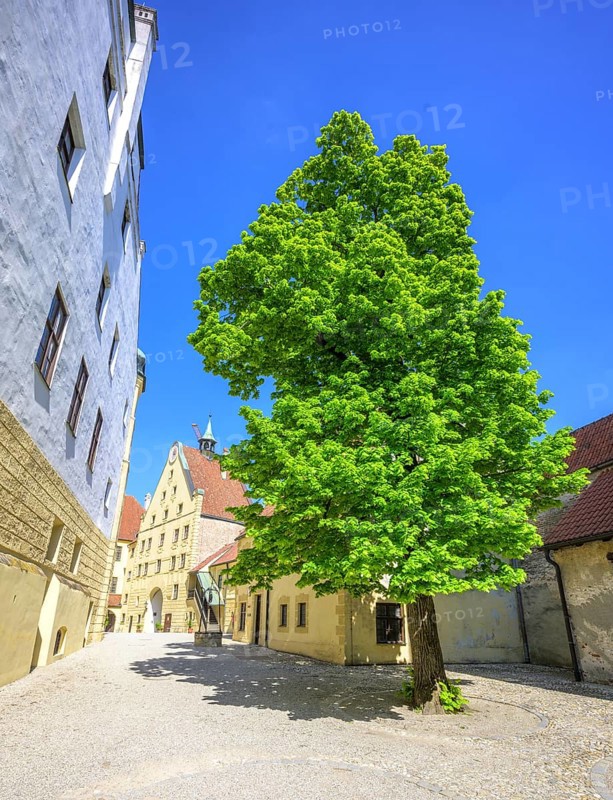 Inner courtyard of Trausnitz Castle, Landshut, Bavaria, Germany