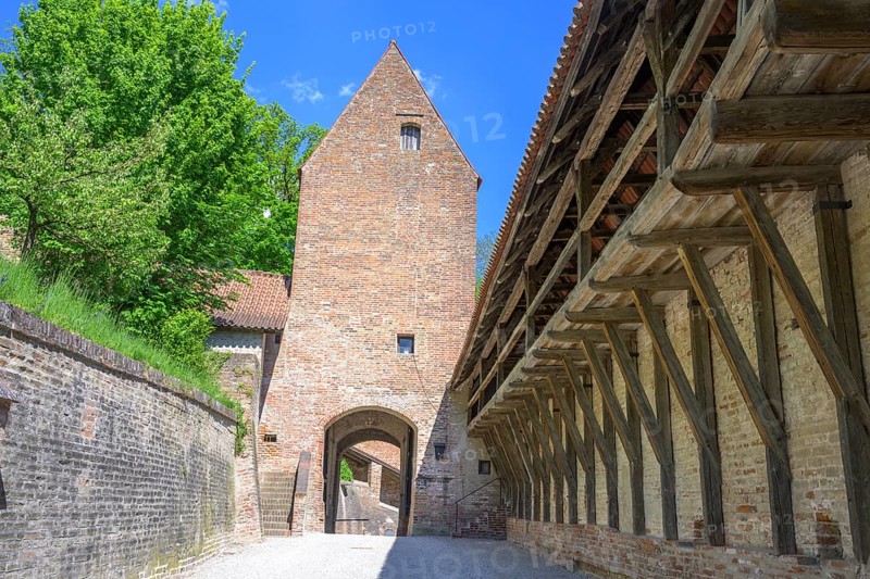 Walkway to Trausnitz Castle, Landshut, Bavaria, Germany