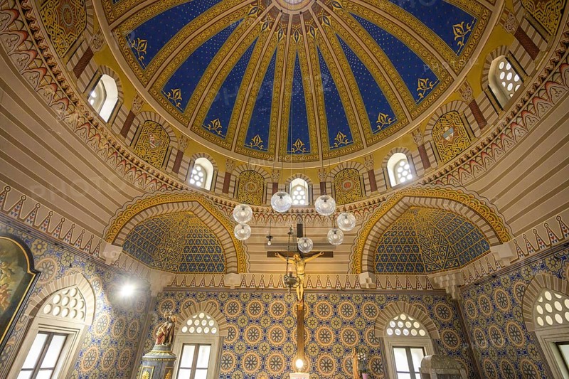 Interior view of the parish church of All Saints used to be a mosque, Ðakovo, Osijek-Baranja County, Croatia