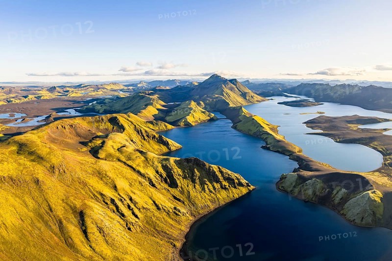Lake Langisjor in the Icelandic highlands, Vatnajökull National Park, Iceland