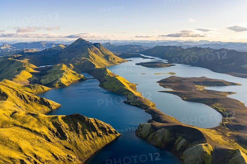 Lake Langisjor in the Icelandic highlands, Vatnajökull National Park, Iceland