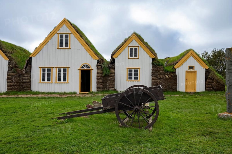 Glaumbær farm, museum of a peat farm, North Iceland, Iceland