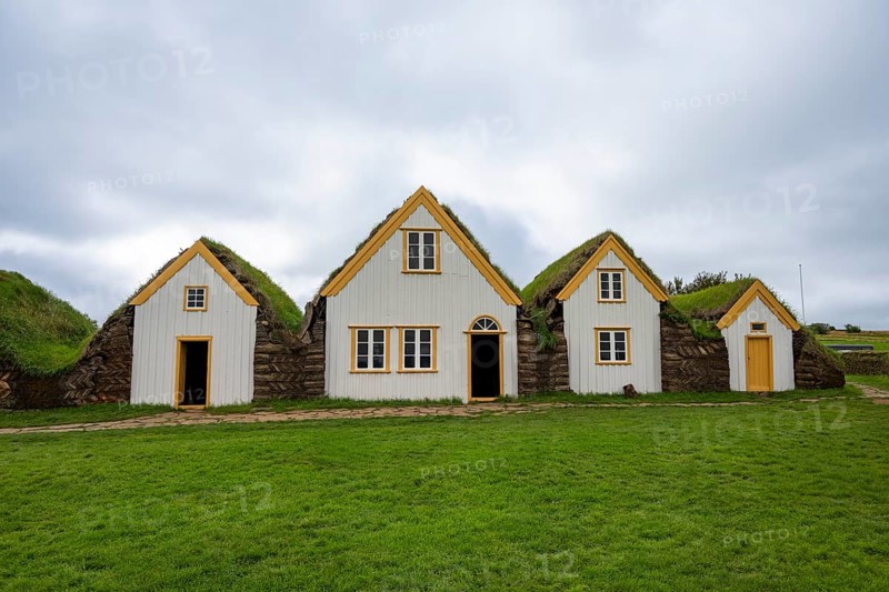 Glaumbær farm, museum of a peat farm, North Iceland, Iceland