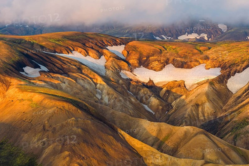 Rhyolite mountains in Landmannalaugar, Fjallabak Nature Reserve, Icelandic Highlands, Iceland