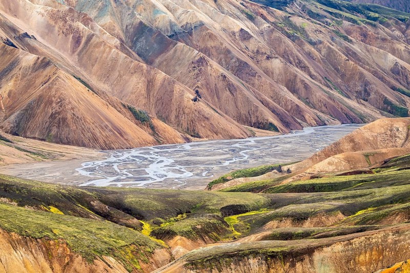 Rhyolite mountains in Landmannalaugar, Fjallabak Nature Reserve, Icelandic Highlands, Iceland
