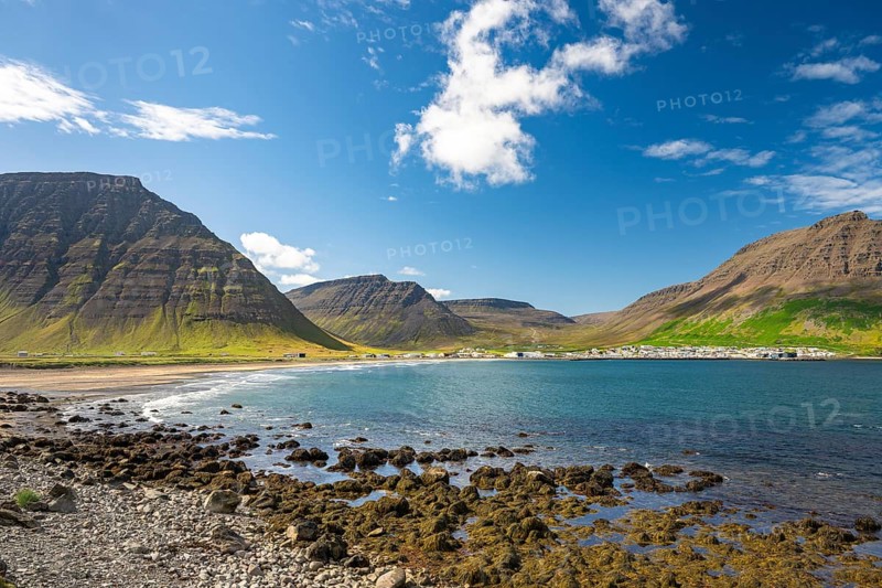 Bay near Bolungarvik, Westfjords, West Iceland, Iceland